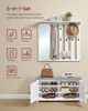 Schuhbank Wandgarderobe Set, Garderobe mit Spiegel, 10 Doppelhaken Bild 5