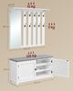 Schuhbank Wandgarderobe Set, Garderobe mit Spiegel, 10 Doppelhaken Bild 4