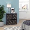 Raumteiler Tetra Schwarz 72.6 x 72 cm mit 4 Faltboxen opt. 2 Vicco Bild 4