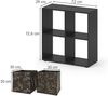 Raumteiler Tetra Schwarz 72.6 x 72 cm mit 4 Faltboxen opt. 2 Vicco Bild 3