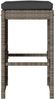 vidaXL Garten-Barhocker mit Kissen 2 Stk. Grau Poly Rattan 368687 Bild 4