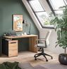 Home affaire Schreibtisch REHAT, Bürotisch, Computertisch, Laptoptisch (bietet viel Stauraum für sämtliches Büromaterial), grifflose Fronten, 1 Tür mit verstellbarem Einlegeboden, Breite: 138cm Bild 2