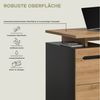 Home affaire Schreibtisch REHAT, Bürotisch, Computertisch, Laptoptisch (bietet viel Stauraum für sämtliches Büromaterial), grifflose Fronten, 1 Tür mit verstellbarem Einlegeboden, Breite: 138cm Bild 4