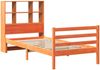 vidaXL Massivholzbett mit Regal ohne Matratze Wachsbraun 75x190 cm 3321909 Bild 3