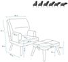Relaxsessel Sessel CATANIA inkl. Hocker in Stoff Trinity Beige Bild 4