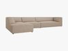 Micadoni Ecksofa Ruby 5-Sitzer Links Strukturierter Stoff Ottawa Dunkelbeige Bild 3