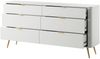 Selsey 'Oval' Kommode mit 6 Schubladen, weiß, ca. 84 x 172 x 38 cm Bild 4