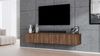 AX LIVING TV Board Loriano 200 cm – Hängendes Lowboard Nussbaum Warmia Bild 2