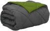 vidaXL Sommerdecke Grün und Anthrazit 200 x 200 cm Mikrofaser 42025443 Bild 2