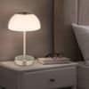 LED Tischleuchte, Glas opal, Touchdimmer, CCT, Akku, H 28 cm Bild 3