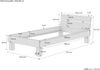 Erst-Holz Massivholzbett Buche natur Einzelbett 100x200 Bettgestell ohne Zubehör 60. 86-10 oR Bild 4