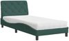 vidaXL Bett mit Matratze Dunkelgrün 80x200 cm Samt 3208625 Bild 2