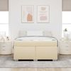 vidaXL Bettrahmen mit Matratze Creme 160 x 200 cm Stoff 3399199 Bild 4