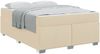 vidaXL Bettrahmen mit Matratze Creme 160 x 200 cm Stoff 3399199 Bild 3
