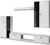 Wohnwand Salsa 2 Lamellenoptik Anbauwand Schrankwand MDF Weiss matt Bild 3