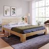 Bett 140x200 cm aus Massivholz mit Lattenrost – rustikales Design und platzsparender Stauraum Bild 5