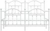 vidaXL Bettgestell mit Kopf- und Fußteil, Metall weiß, 140x200 cm Bild 3