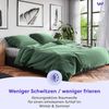 Wolkenfeld Bettwäsche Renforcé Bettwäsche Baumwolle - Natürlich weiches Schlafgefühl, Renforcé, 3 teilig, 135x200 cm, 155x220 & Übergrößen I inkl. Kissenbezüge 80x80 I uni Bild 4