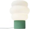Qazqa Tischleuchte Kumo, ohne Leuchtmittel, Warmweiß, QAZQA Tisch­leuchte, e27, Weiß, Glas, Japandi Bild 4