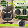 tillvex® Hängesessel mit Gestell Outdoor & wetterfester Abdeckung inkl. Befestigung | Hängekorb klappbar bis 150 kg | Hängesitz aus Rattan | Hängestuhl für Indoor Garten Balkon Terrasse Bild 5