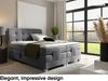 MEBLINI Boxspringbett Elektrisch DANTE 160x200 cm mit Bettkasten – H3/Dunkelgrau Samt Polsterbett - Doppelbett mit Toppers & Taschenfederkern-Matratzen Bild 2