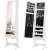 Schmuckschrank Schmuckregal Ganzkörperspiegel Spiegelschrank neigungsverstellbar Weiß Bild 4