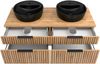 Waschtisch-Set >Nizza< (2-tlg.) in Wotaneiche, schwarz - 120x200x47cm (BxHxT) Bild 5