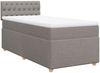 vidaXL Boxspringbett mit Matratze Taupe 90x190 cm Stoff 3288846 Bild 3