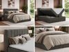 Boxspringbett ALVER 200x200 mit zwei Bettkasten & Stauraum, inkl. Matratze H4, Topper T25, Federautomaten & gepolstertes Kopfteil - Dunkelgrau Velvet Bild 2