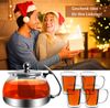 Monzana Teekanne mit Teesieb aus Edelstahl / Glas 1,2 L + 4er Set Teegläser Bild 4