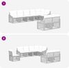 vidaXL Gartensofa-set 8 pcs Beige Poly-Rattan 3436068 Bild 5