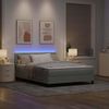 vidaXL LED Boxspringbett mit Matratze Hellgrau 160 x 200 cm Samt 3342596 Bild 5