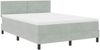 vidaXL LED Boxspringbett mit Matratze Hellgrau 160 x 200 cm Samt 3342596 Bild 2