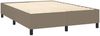 vidaXL Boxspringbett mit Matratze & LED Taupe 140x200 cm Stoff 3135041 Bild 5