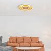 LED Deckenleuchte, Metall, gold, weiß, 50 cm Bild 5