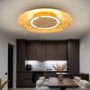 LED Deckenleuchte, Metall, gold, weiß, 50 cm Bild 2