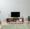 Dmora Fernsehschrank Enrica, Ständer für Wohnzimmerfernseher, Niedriges Wohnzimmer-Sideboard, TV-Ständerbasis, 140x40h50 cm, Eiche und Multicolor Bild 5