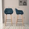 2er Set Barhocker Grant Stoff, blau Bild 2