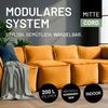 Lumaland Sitzsack-Sofa, Polyester, Mittelteil, Cord - Senfgelb, 70 x 81 x 54 cm Bild 3
