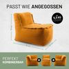 Lumaland Sitzsack-Sofa, Polyester, Mittelteil, Cord - Senfgelb, 70 x 81 x 54 cm Bild 2