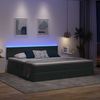 vidaXL Bett mit Stauraum und LED mit LED Dunkelgrau 200 x 200 cm Samt 3371356 Bild 4