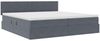 vidaXL Bett mit Stauraum und LED mit LED Dunkelgrau 200 x 200 cm Samt 3371356 Bild 5
