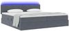 vidaXL Bett mit Stauraum und LED mit LED Dunkelgrau 200 x 200 cm Samt 3371356 Bild 3