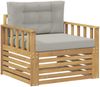vidaXL Outdoor-Sofa Polyester Weiß und Hellgrau 3439128 Bild 2