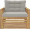 vidaXL Outdoor-Sofa Polyester Weiß und Hellgrau 3439128 Bild 3