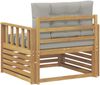 vidaXL Outdoor-Sofa Polyester Weiß und Hellgrau 3439128 Bild 5