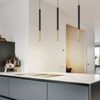 Pendelleuchte, Stahl, schwarz-gold, H 110 cm Bild 2