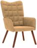 vidaXL Relaxsessel mit Hocker Braun Samt 4016829 Bild 4