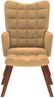vidaXL Relaxsessel mit Hocker Braun Samt 4016829 Bild 3