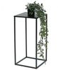 DanDiBo Blumenhocker Metall Schwarz Eckig 60 cm Blumenständer Beistelltisch 96312 L Blumensäule Modern Pflanzenständer Pflanzenhocker Bild 4